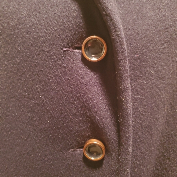 VINTAGE LONG COAT IN NAVY WITH GOLD&NAVY BUTTONS - Picture 5 of 6